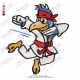 Karate Bird Embroidery Design